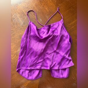 Zara open back cowl neck top